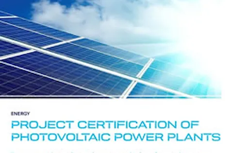 Project certification of PV power plants