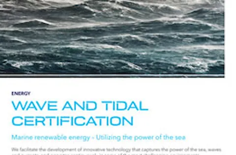 Wave and tidal certification