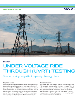 Under Voltage Ride Through testing