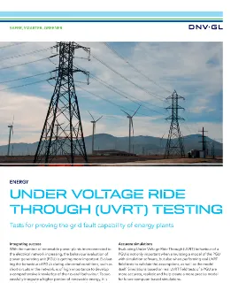 Under Voltage Ride Through testing