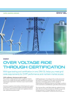 Over voltage ride through certification