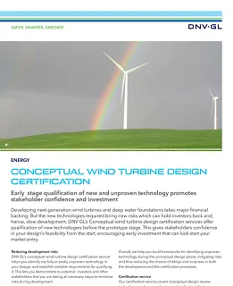 Conceptual wind turbine design certification