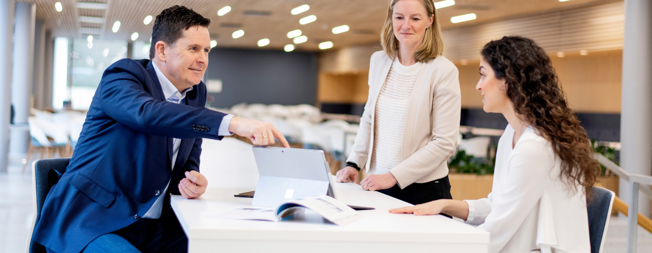 Meetings with colleagues and clients in the office