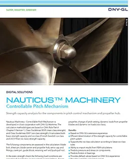 Nauticus Machinery - Controllable Pitch Mechanism フライヤー