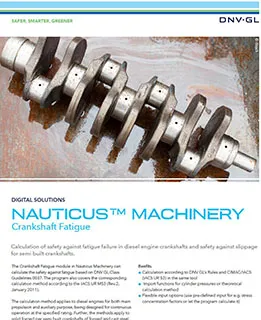 Nauticus Machinery - Crankshaft Fatigue フライヤー
