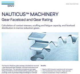 Nauticus Machinery - Gear Faceload and Gear Rating フライヤー
