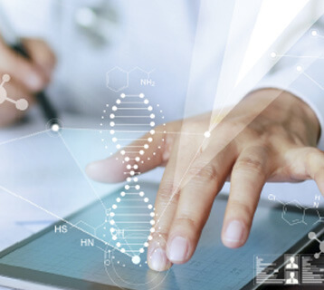 Doctor working on ipad