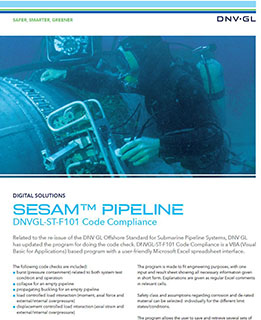 DNVGL-ST-F101 Code Compliance フライヤー