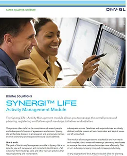 Synergi Life Activity Management フライヤー