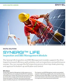 Synergi Life Inspection and BBS Management フライヤー