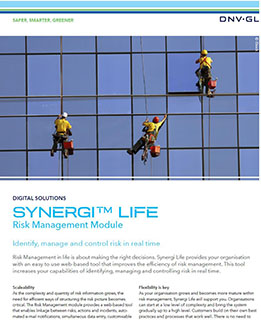 Synergi Life Risk Management フライヤー