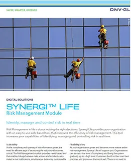 Synergi Life Risk Management フライヤー