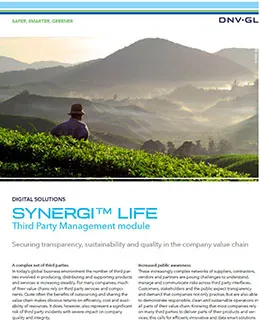Synergi Life - Third Party Management フライヤー