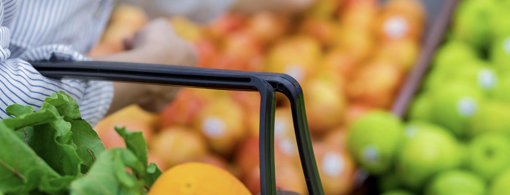 Woman with a shopping cart
